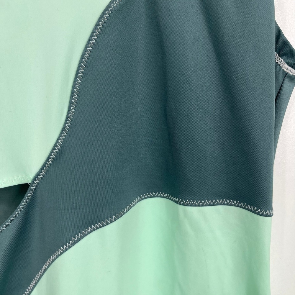 Nike Court Dri-FIT Slam Womens Tennis Dress Green Navy Asymmetrical Size L NWT - Picture 3 of 14